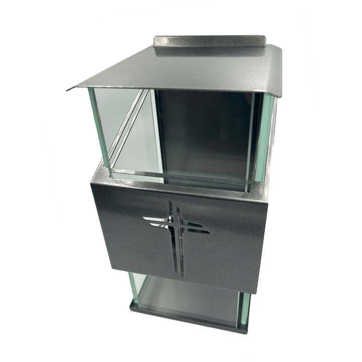 Suport metalic pentru candela, Aquer, 26x13x13 cm, rezistent la intemperii