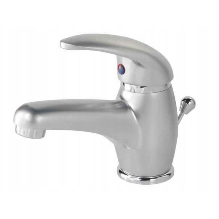 Baterie umywalkowa, Galapagos, mosiada, crom mat, set complet