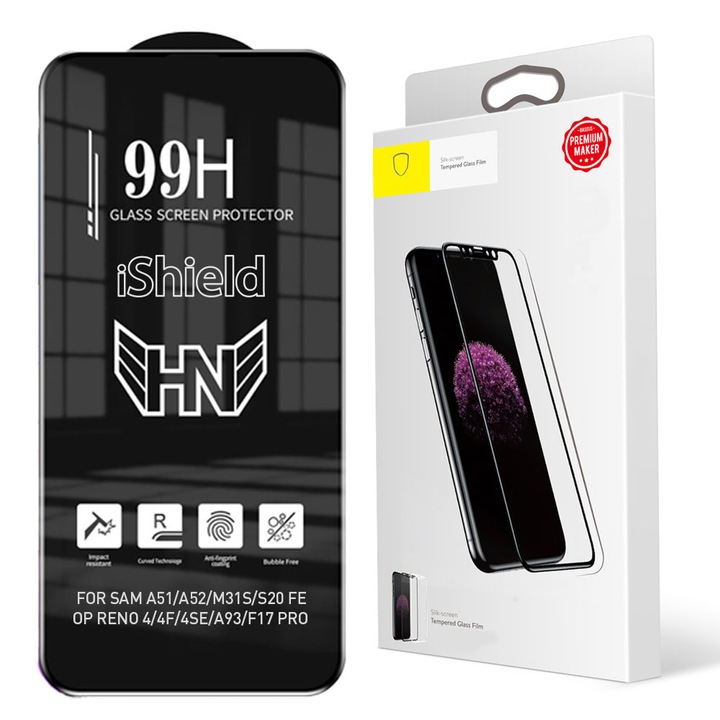 Фолио за Vivo Y31s 5G - защитно стъкло 99H - iShield