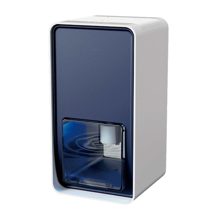 Изсушител за дома, 1200 мл резервоар, два режима на работа и цветни LED светлини, с функция за изсушаване и пречистване на въздуха, за спалня, мазе, баня, кухня, офис, бял