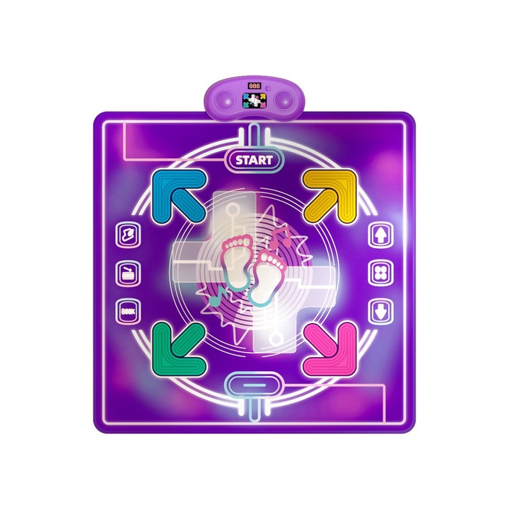 Covoras de dans muzical pentru copii, joc educativ interactiv, 100x100cm