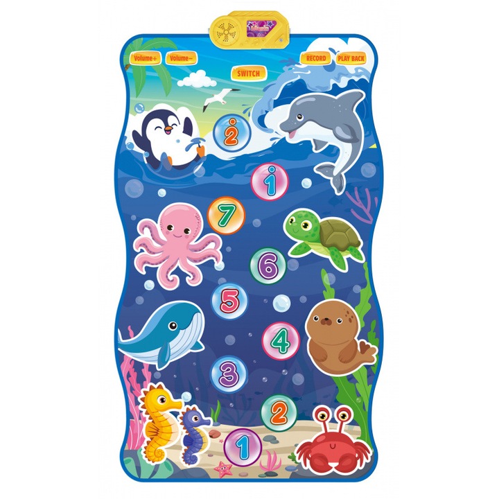 Covoras de Dans pentru Copii, tema Lumea Subacvatica, jucarie educativa interactiva