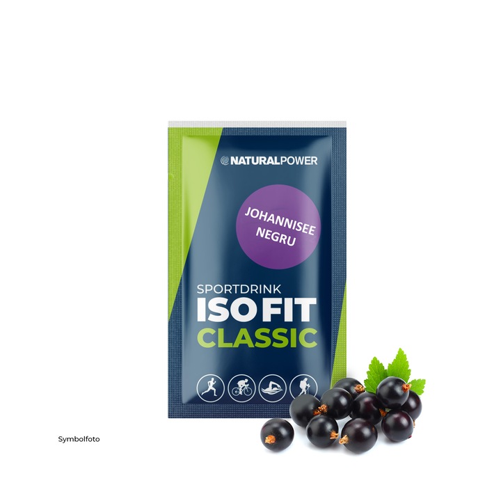 Electroliti Sportdrink ISO FIT, Natural Power, aroma de Coacaze Negre, 16 g