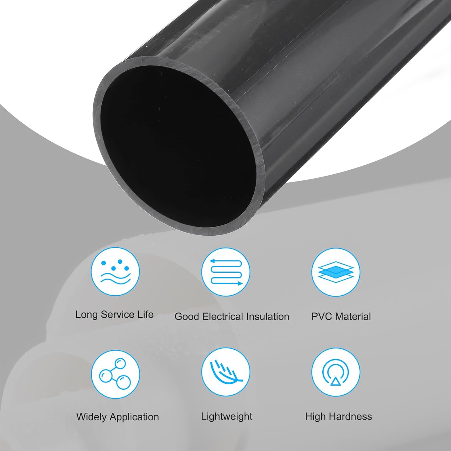 Bae Pvc Teava PVC, 81.4 mm, 0,5 m, utilizare pentru apa, gri inchis - eMAG.ro