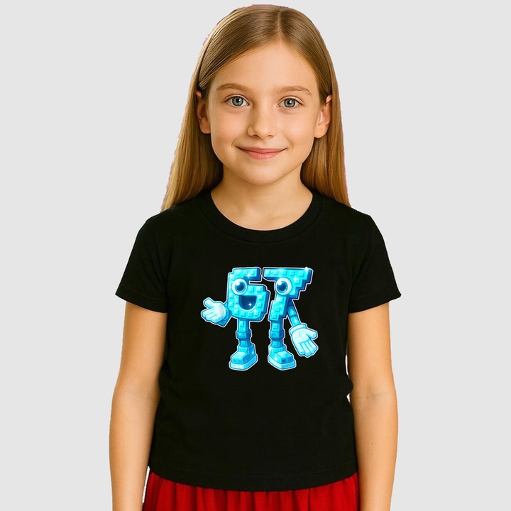 Tricou Copii SIX SEVEN 67 Robot Crystal Blue, Negru