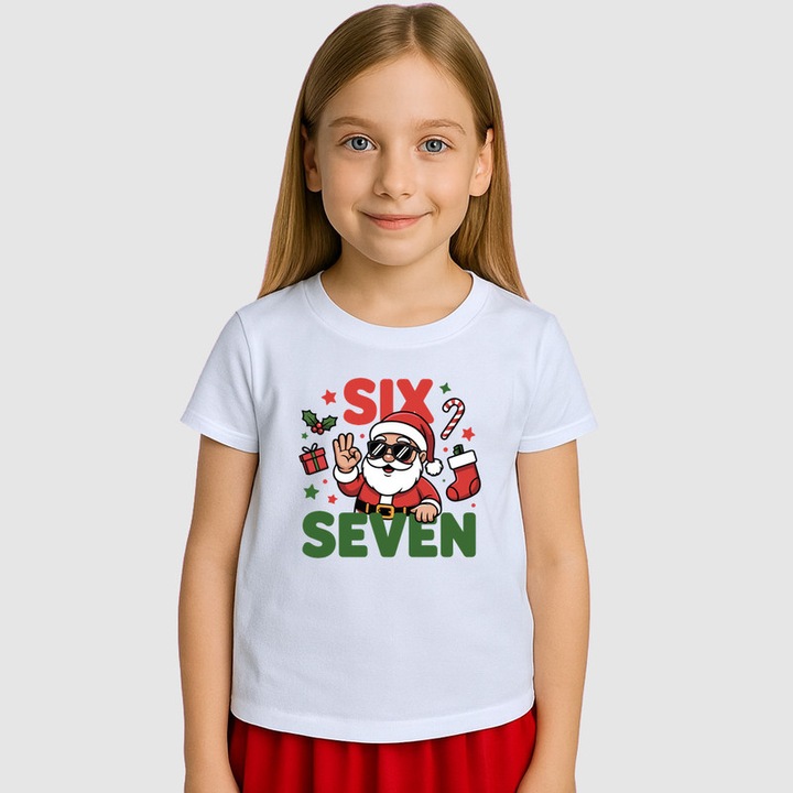 Tricou Copii SIX SEVEN 67 Numar Festiv Palarie 2, Alb