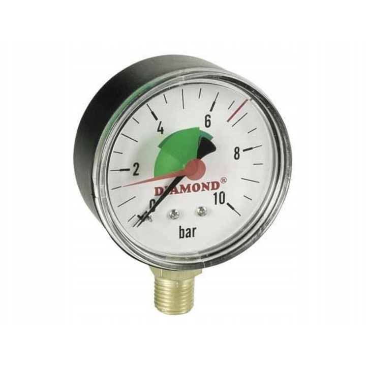 Manometru, Aquer, 63 mm, 0-10 bar, 1/4 inch