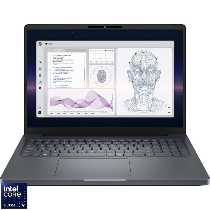 Laptop DELL 16'' Pro Max 16 Plus MB16250, FHD+ 120Hz VRR, Procesor Intel® Core™ Ultra 9 285HX (36M Cache, up to 5.50 GHz), 64GB DDR5 CSODIMM, 1TB SSD, RTX PRO 3000 Blackwell 12GB, Win 11 Pro, 3Yr ProSupport