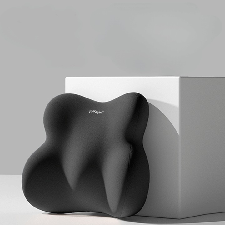 Perna Lombara Auto din Spuma cu Memorie, Suport Ergonomic pentru Spate, Design Anatomic, Reducere Durerile Lombare, Confort Premium pentru Condus Indelungat, Neagra, PriStyle®