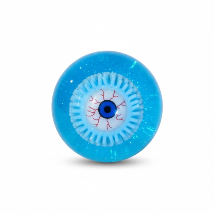 Minge Elastică GNR Market, cu Ochi și Sclipici, Lumina LED la Impact, Albastru Deschis
