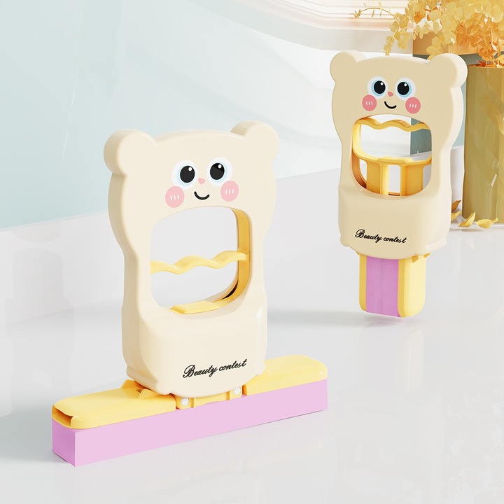 Mini Mop, Southern Sky, de Mana, Pliabil, Model Ursulet, din Plastic, 9 x 15 x 15 cm, Roz