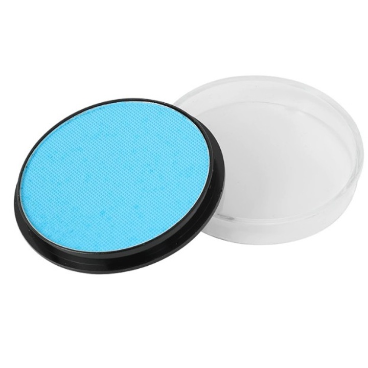 Arc- és Testfesték, Leski, Fosforeszkáló Pigmenttel, 30 g, Vízre Aktiválható, Világoskék