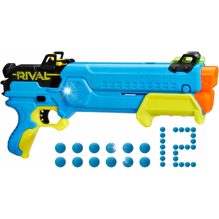 Пистолет Nerf Rival Forerunner XXIII-1200, 12 снаряда Nerf Rival Accu-Rounds, 27м, помпа-действие