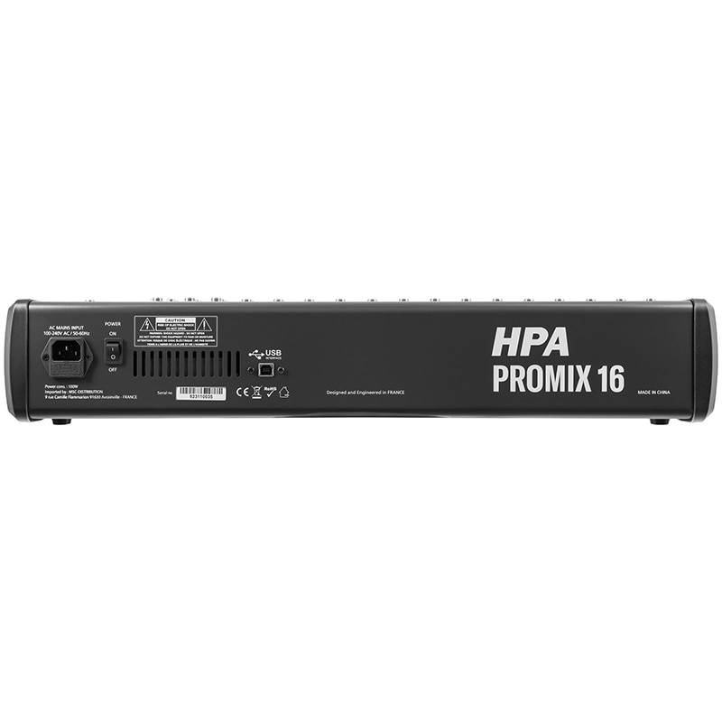 Mixer analogic HPA Promix 16, 16 canale, multi-efecte, 48V, 432x590x106, 2mm