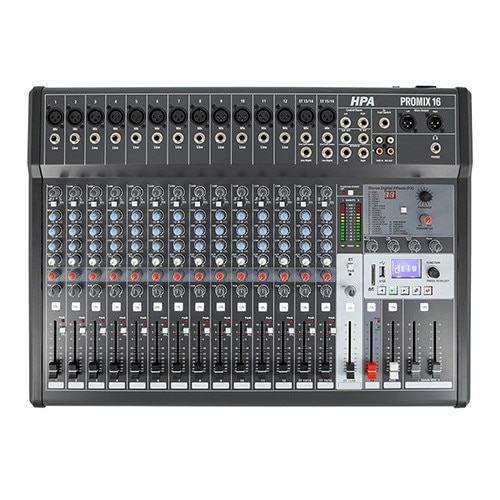 Mixer analogic HPA Promix 16, 16 canale, multi-efecte, 48V, 432x590x106, 2mm