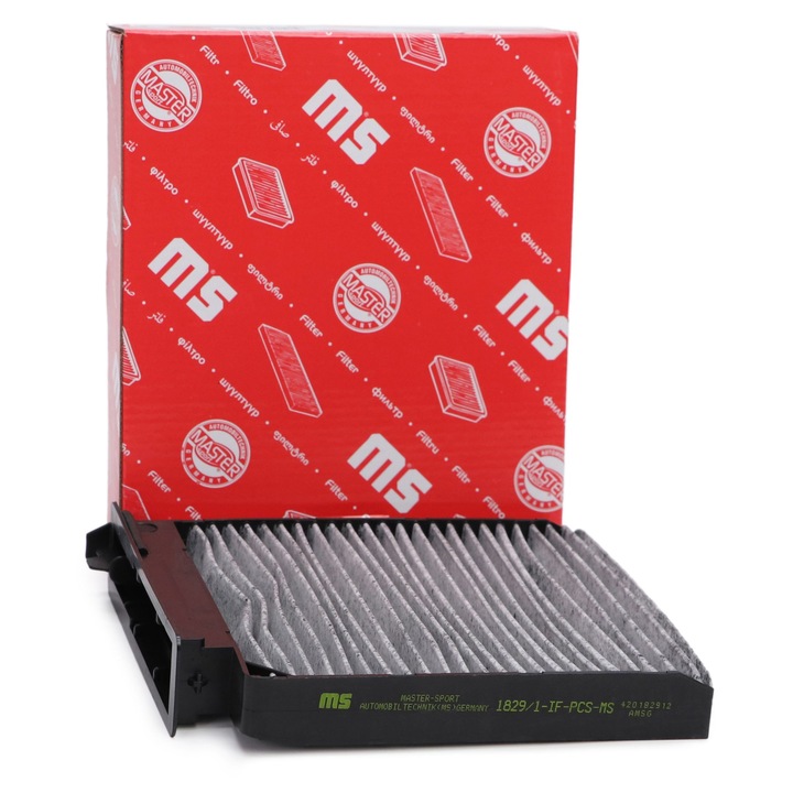 Utastérszűrő, aktív szénnel, Master Sport, kompatibilis Renault Clio, Nissan Micra, Dacia Sandero, méretek 185x180x28mm