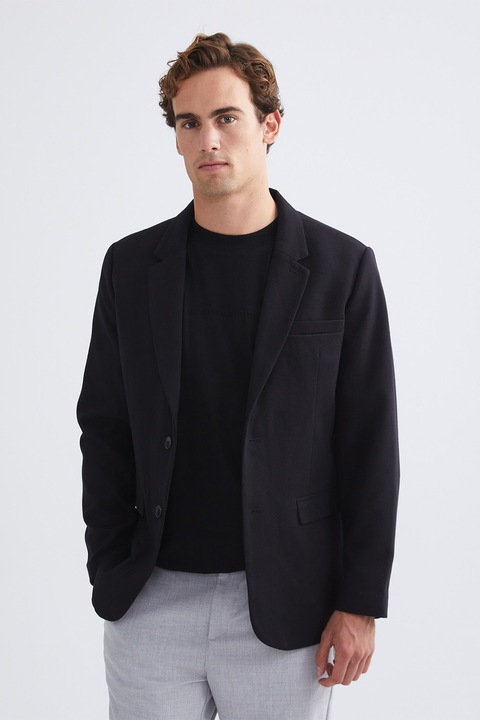 LC WAIKIKI, Sacou uni cu buzunare cu clapa, Negru