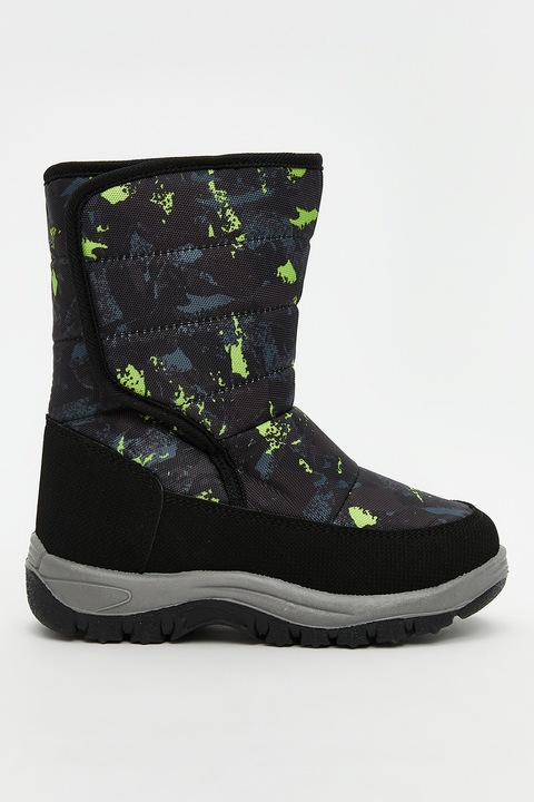 LC WAIKIKI, Ghete de zapada cu model, Negru/Albastru prafuit/Verde lime