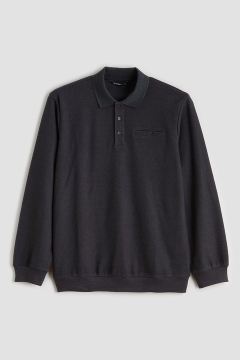 LC WAIKIKI, Pulover polo uni, Gri inchis, XL