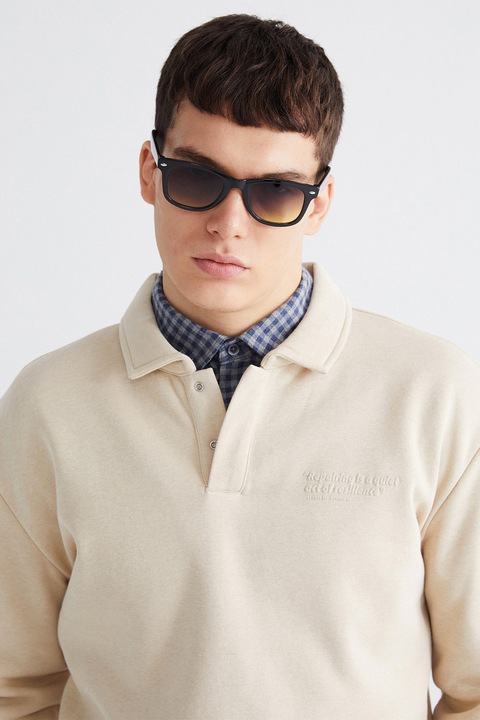 LC WAIKIKI, Bluza de trening polo uni, Bej deschis