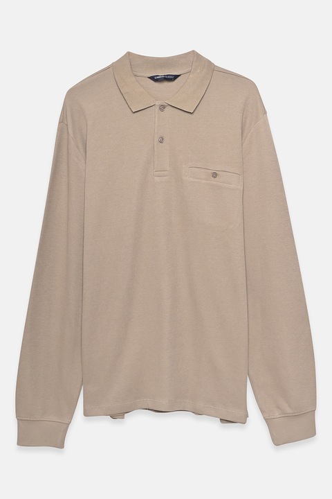 LC WAIKIKI, Bluza lejera cu guler polo, Maro nisip