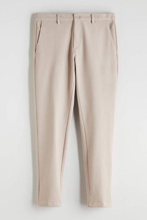 LC WAIKIKI, Pantaloni conici cu talie medie si elastica, Bej deschis