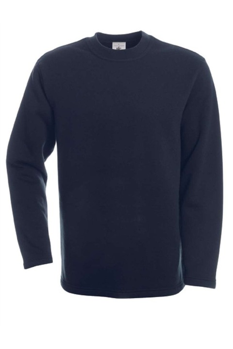 Bluza sweatshirt unisex 280 g/m², guler rotund, croiala dreapta, B&C BCWU610, Navy, S