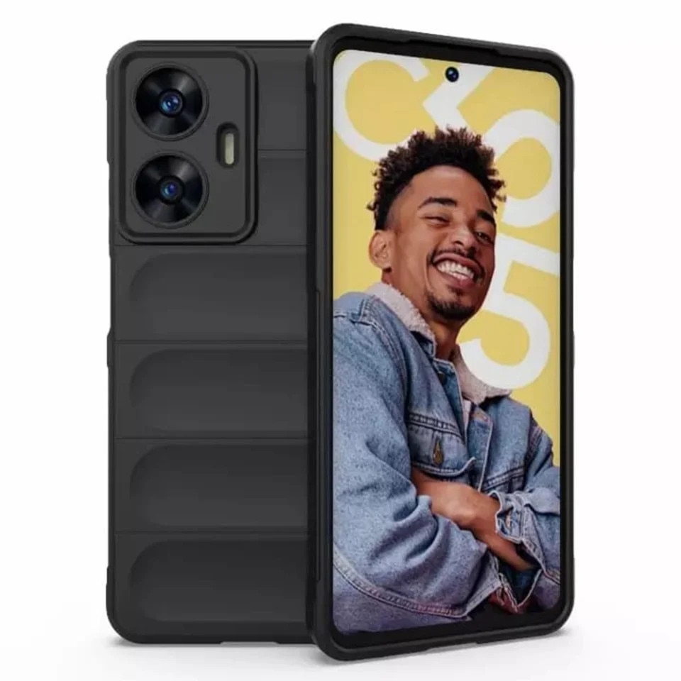 Husa pentru Xiaomi Redmi Note 15 Pro+ 5G / Poco M8 Pro 5G, SKYDDAR INNOVATION, Magic Shield, din Silicon Mat, set cu sticker, Negru