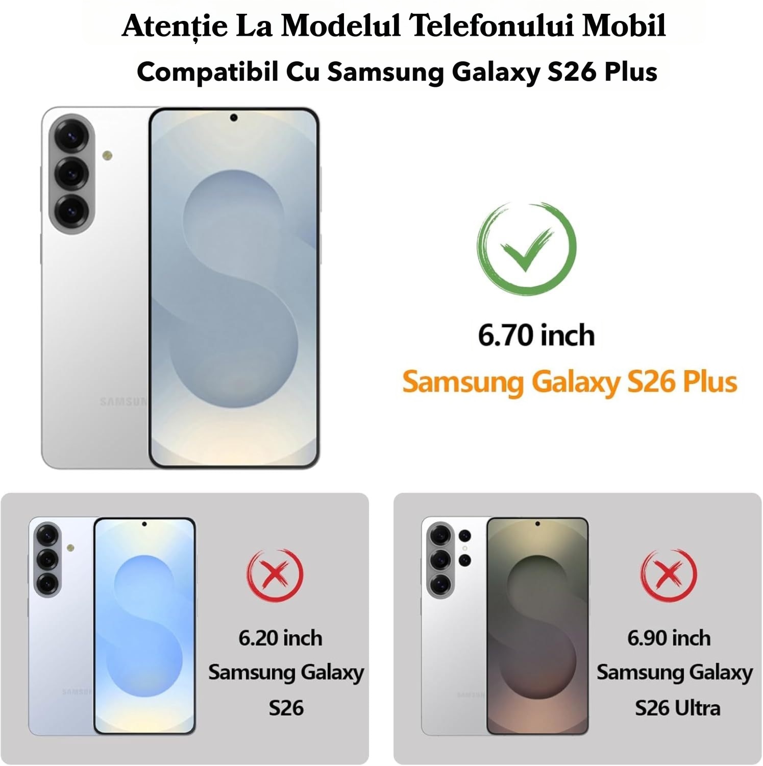 Folie Protectie Telefon, MOGU Folie Sticla Pentru Samsung Galaxy s26 plus, Protectie Profesionala Ecran 3D, Anti Zgarieturi, din Sticla Securizata 9H+, Claritate Super HD, Tratament Oleofobic, Kit de instalare cu configurare instantanee, Transparenta