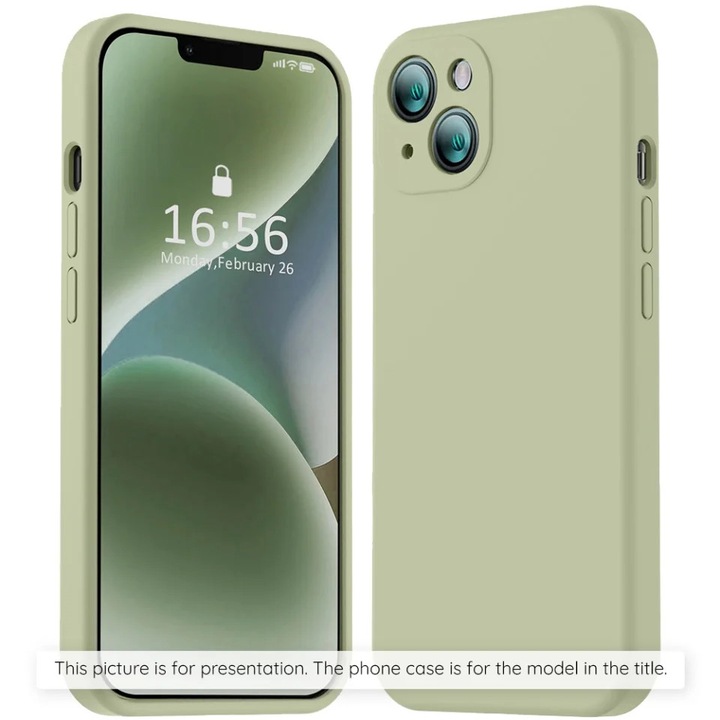 Husa pentru Xiaomi Redmi Note 15 4G / Redmi Note 15 5G / Poco M8 5G, SKYDDAR INNOVATION, din Silicon Catifelat, SoftElegance, set cu sticker, Verde