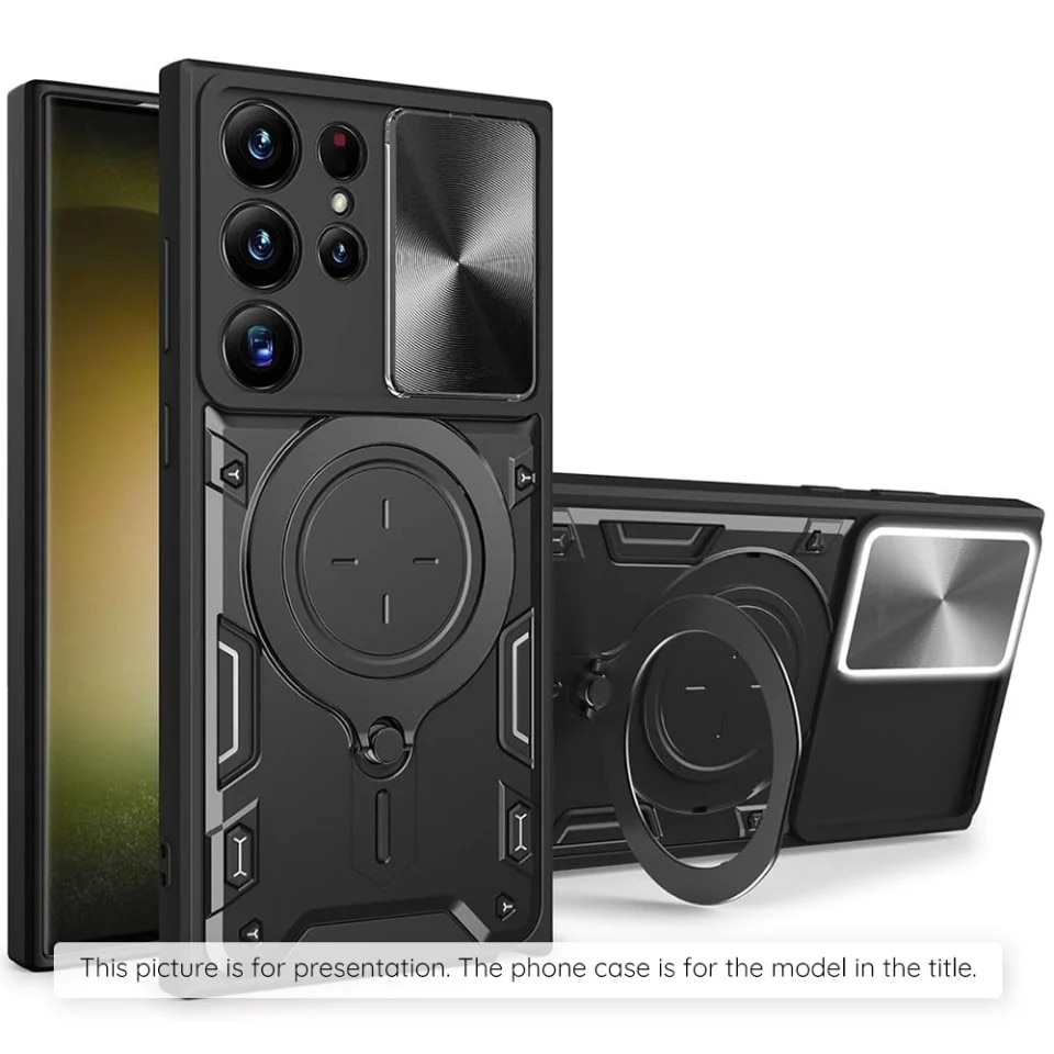 Husa pentru Xiaomi Poco F8 Ultra, SKYDDAR INNOVATION, CamGuard Pro, Inel Magnetic, Protectie Camera, set cu sticker, Negru