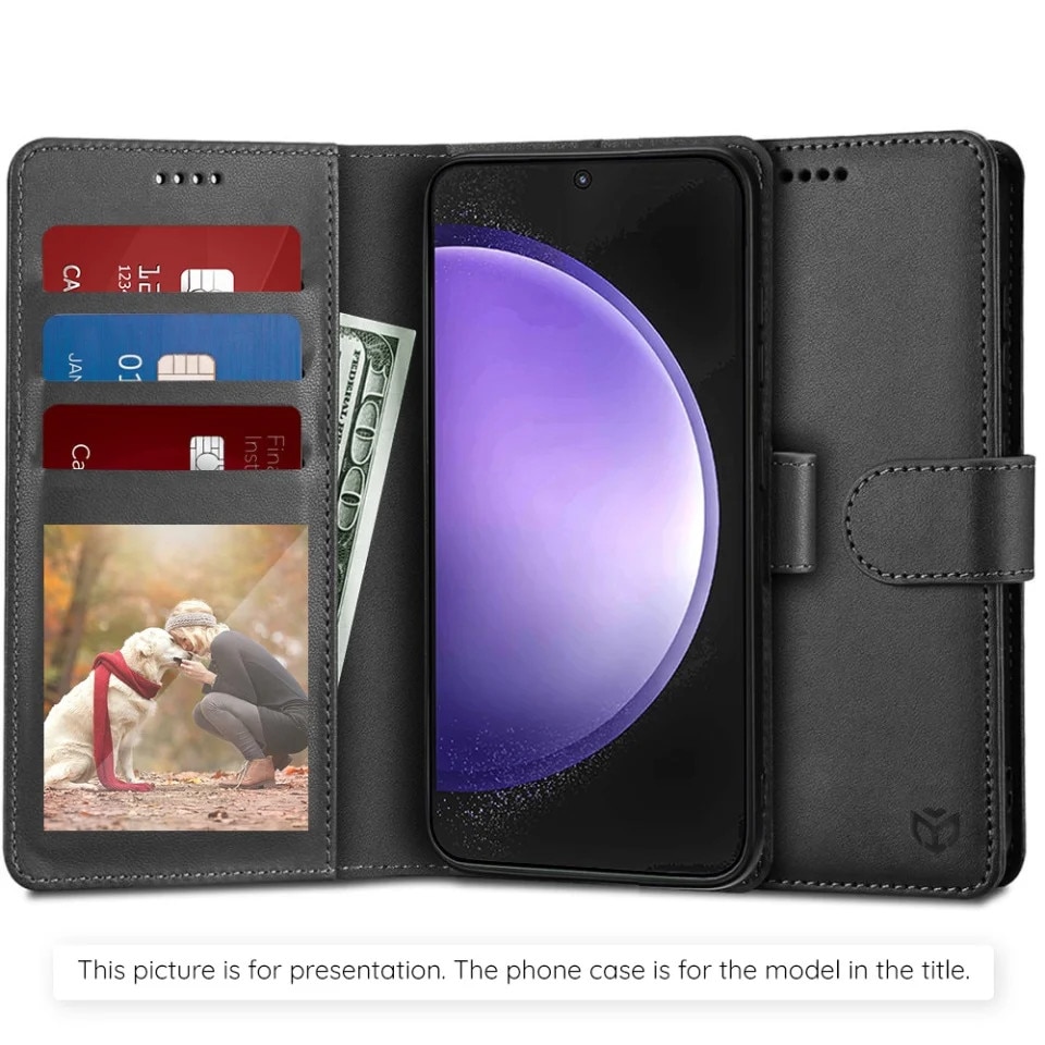 Husa pentru Samsung Galaxy S25 FE, SKYDDAR INNOVATION, Diary Book, tip carte cu Portofel Interior, Antisoc, set cu sticker, Negru