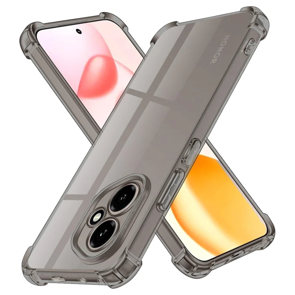 Husa pentru Motorola Moto G86 Power, SKYDDAR INNOVATION, Shockproof Clear Silicone, Silicon Slim, set cu sticker, Fumuriu