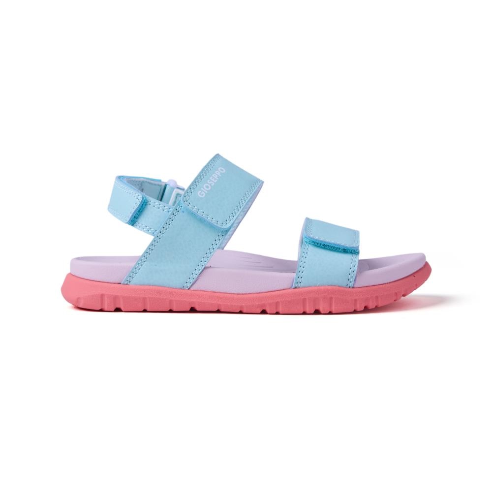 Gioseppo, Sandale cu inchidere velcro si model uni, Albastru aquamarin, 32 EU