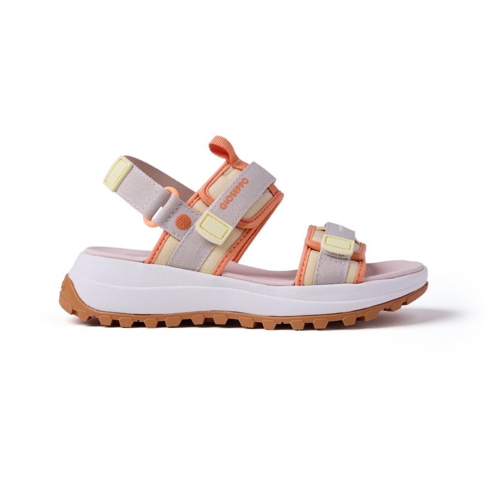 Gioseppo, Sandale din material textil cu talpa wedge si inchidere velcro Sporty, Galben, 37 EU