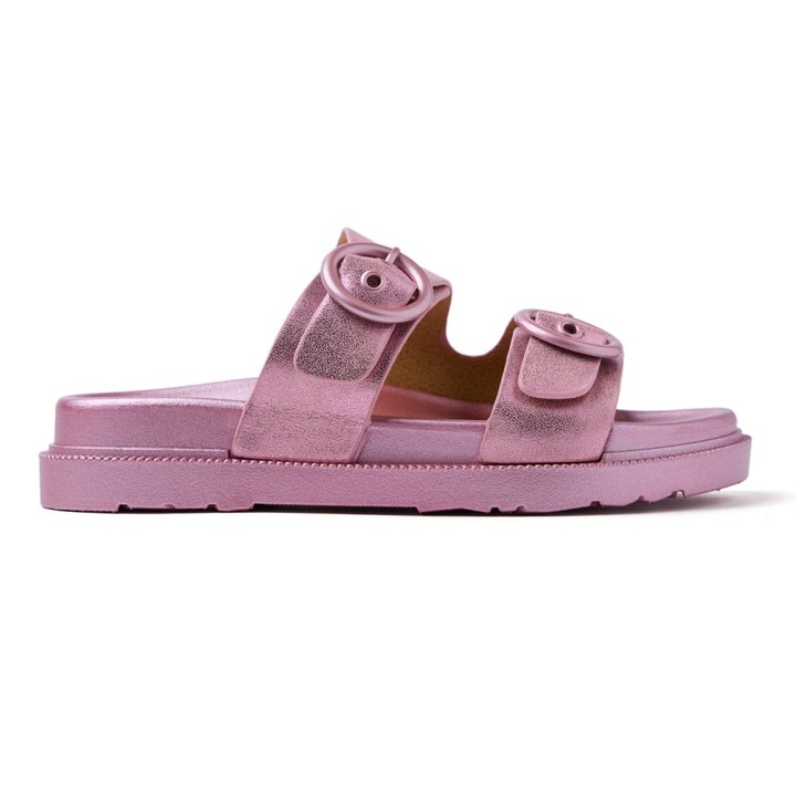 Gioseppo, Papuci din piele ecologica cu catarama Baudette, Roz