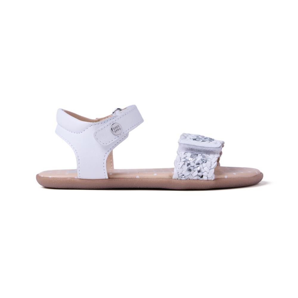 Gioseppo, Sandale din piele cu detaliu impletit Sandown, Alb, 24 EU