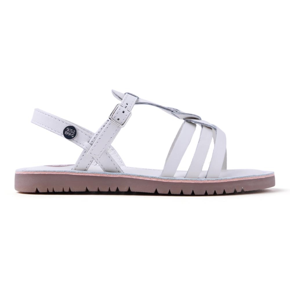 Gioseppo, Sandale din piele cu aspect metalizat si detaliu impletit Bearsden, Alb, 37 EU