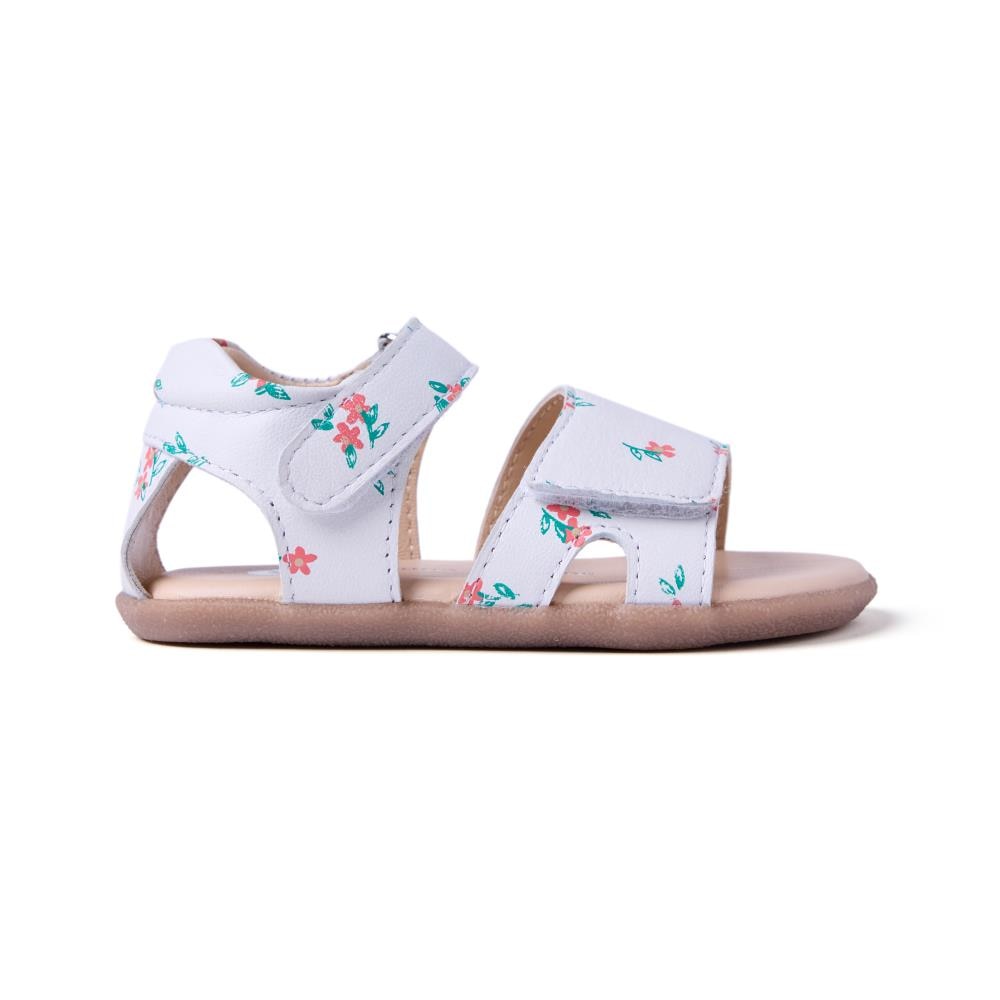 Gioseppo, Sandale din piele cu imprimeu floral, Alb, 25 EU