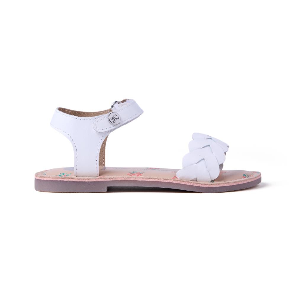 Gioseppo, Sandale tesute din piele, Alb, 27 EU