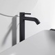 Висок смесител за умивалник Ideal Standard Ceraline с метален изпразнител Pop-Up, черен мат