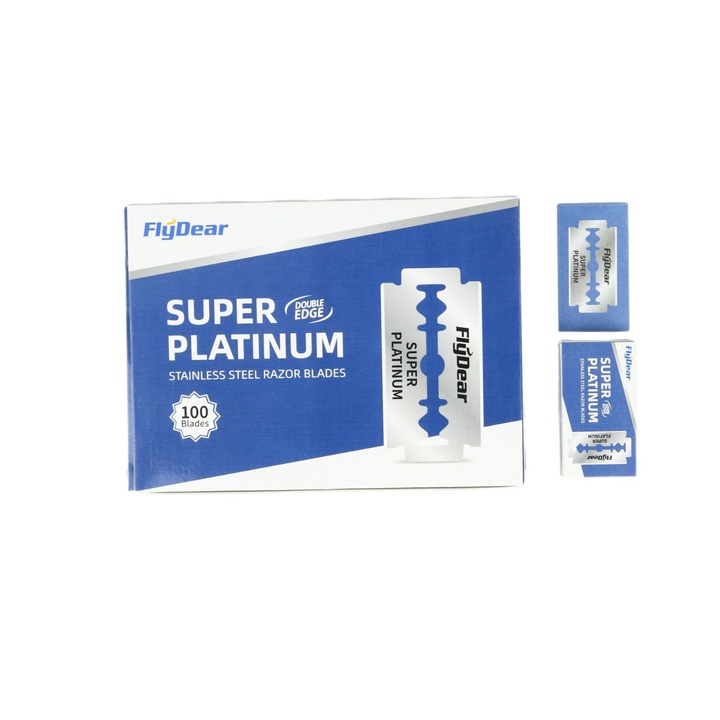 Set de 100 lame de ras din otel inoxidabil, compatibile cu aparate de ras clasice, rezistente la coroziune, dimensiune universala