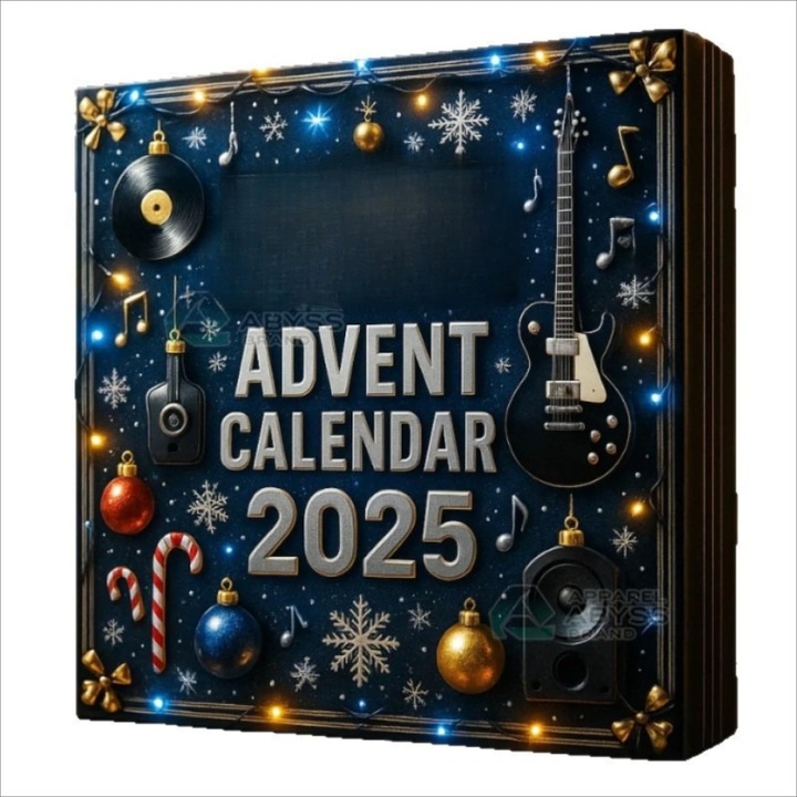 Calendar de Advent 2025, 24 zile, jucarie interactiva pentru fani rock si metal, ornament de Craciun, design de calitate