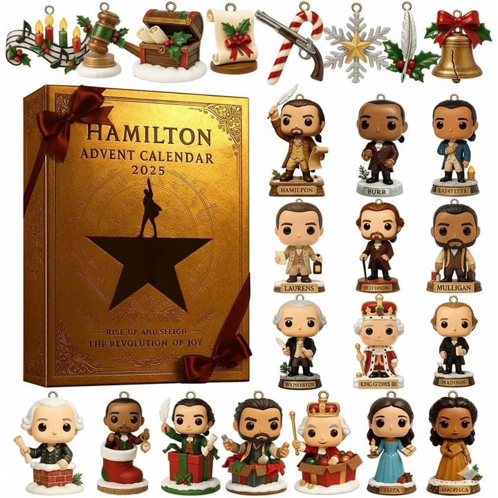 Calendar de Advent Hamilton Broadway 2025, set cu 24 figurine Highland cow