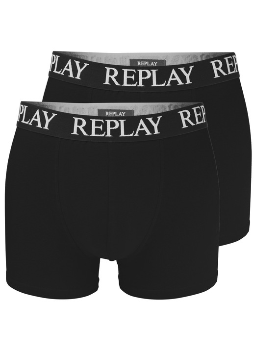 Boxeri bărbați Replay, set 2 bucăți, negri, mărimea S