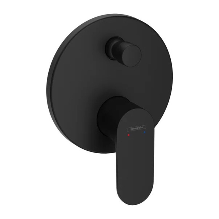 Baterie cada - dus incastrata Hansgrohe Rebris S negru mat