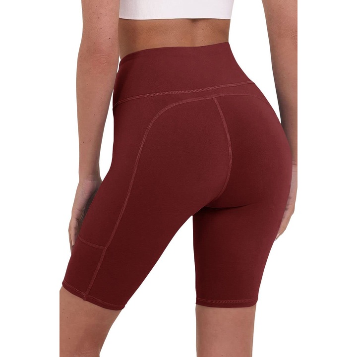 Colanti sport dama, talie inalta, buzunar pentru telefon, roz TCA, S INTL
