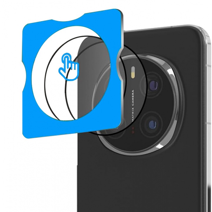 Set 2 Folii Protectie Camera Foto din Sticla Securizata 9H pentru Honor Magic 7 Pro, Transparenta, Anti-scratch