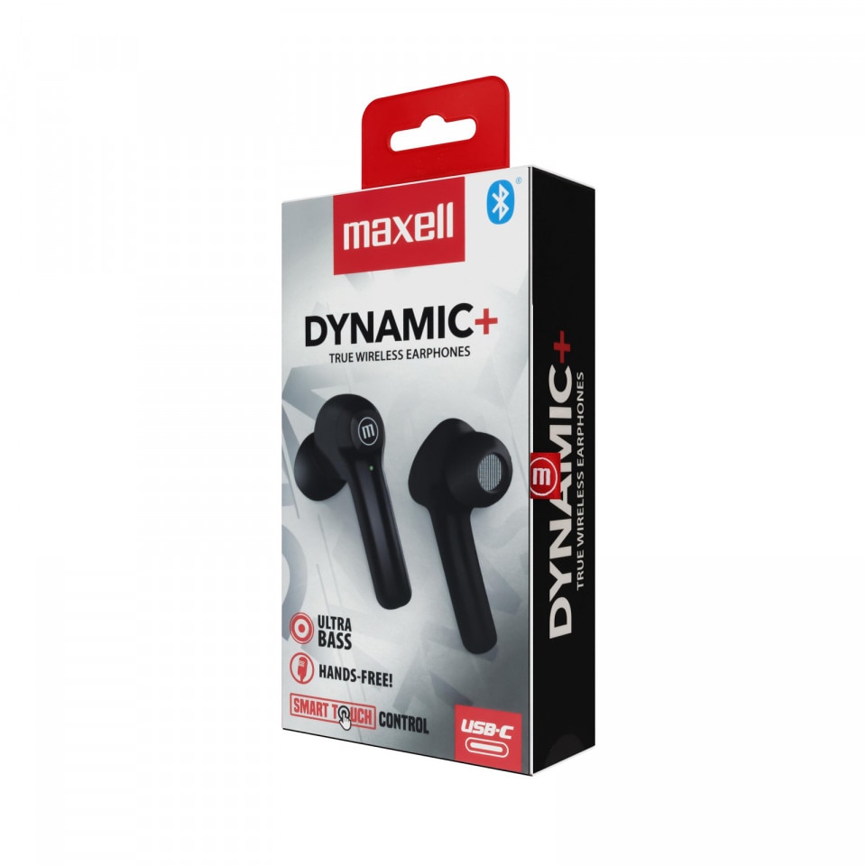 Casti Maxell in-ear bluetooth, sunet stereo ultra bas, negru