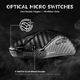 Мишка ATTACK SHARK R11 Ultra 8Kм безжична, геймърска, въглеродни влакна, сензор PAW3950 MAX, ултра лека 49g, чип Nordic 52840 MCU, 42000 DPI, програмируема мишка с кабел/BT/2.4GHz за PC/Mac, Black Wave